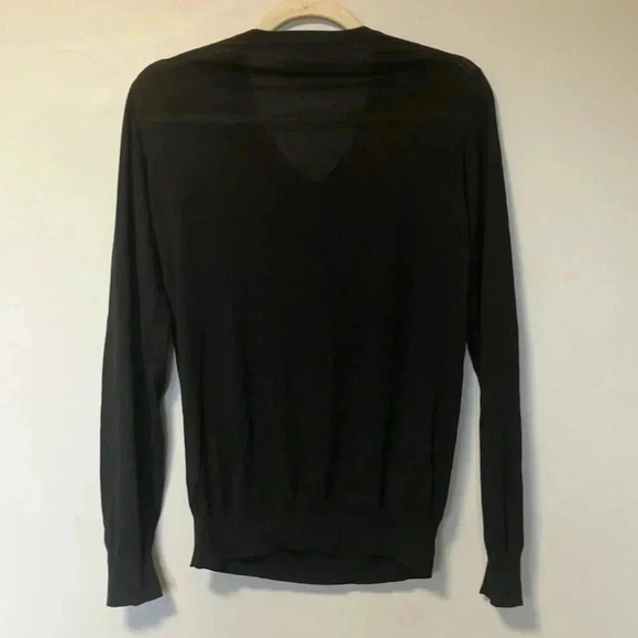 Liu Jo uomo viscose lyocell silk blend  black v neck sweater - Picture 6 of 6